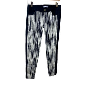 Derek Lam 10 Crosby 2 Black White Print Skinny Pant